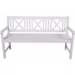 mutoni, Gartenbank Malmö Eukalyptus Weiss 154 Unisex Weiss ONE SIZE, 