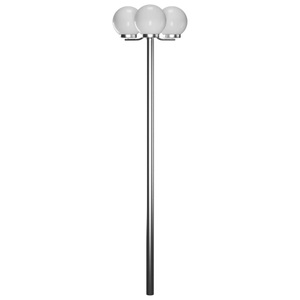 Diverse Hardware, Gartenlampe Strassenlaterne 3 flammig 220 cm Edelstahl, vidaXL Garten-Kandelaber 3-flammig 220 cm