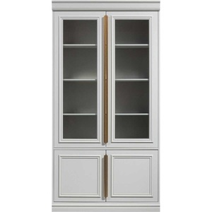 mutoni living, Vitrinenschrank Organize Kiefer nebelweiss 110x215, Vitrinenschrank Organize Kiefer nebelweiss 110x215
