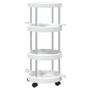 vidaXL, vidaXL Reinigungswagen mit Aufbewahrungskorb Aluminium, VidaXL - Reinigungswagen aluminium, One Size, Weiss
