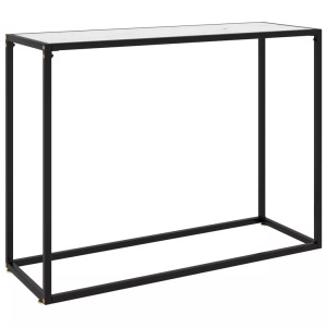 vidaXL, vidaXL Konsolentisch Weiß 100x35x75 cm Hartglas