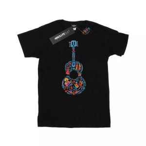 Disney, Coco Guitar Pattern Tshirt Herren Schwarz XXL