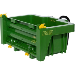 ROLLY TOYS, rolly®toys rollyBox John Deere 40 893 1 - grün, rolly toys® Kinderfahrzeug-Anhänger, Anhängerbox für Tretfahrzeug