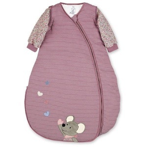 Sterntaler, Sterntaler Jersey-Schlafsack MAUS MABEL gestreift in lilac in Gr. 110, Jersey-Schlafsack MAUS MABEL gestreift in lilac