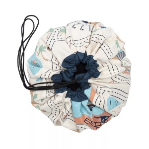 Play & Go, Play & Go 2in1 Spielmatte und Spielzeugsack L.A. ROADMAP (Ø140) in blau/bunt, Play&Go - Spielsack, L.A. Roadmap Spielzeugsack, One Size, Multicolor