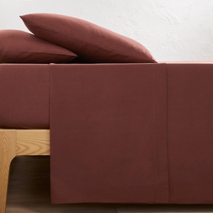 LA REDOUTE INTERIEURS, Leintuch Scenario aus Baumwolle Leintuch Scenario aus Baumwolle, La Redoute Intérieurs - Leintuch Scenario aus Baumwolle, 150x250cm, Rot