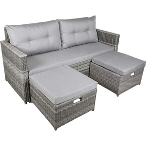 mutoni, Gartenlounge Malta Unisex Grau ONE SIZE, mutoni - Gartenlounge Malta, One Size, Grau