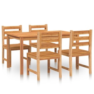vidaXL, vidaXL 5-tlg. Garten-Essgruppe Massivholz Teak, vidaXL 5-tlg. Garten-Essgruppe Massivholz Teak