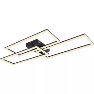 mutoni light, Deckenleuchte Tiny Metall schwarz matt LED 90x40x8, Deckenleuchte Tiny Metall schwarz matt LED 90x40x8