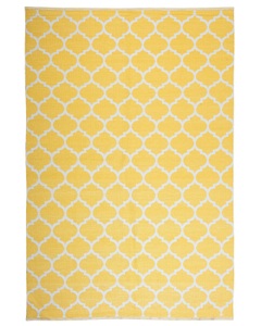 Beliani, Beliani Teppich gelb 140 x 200 cm marokkanisches Muster zweiseitig Kurzflor AKSU, 