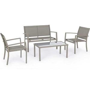 mutoni lifestyle, Sitzgruppe Trent taubengrau 4-teilig, Sitzgruppe Trent taubengrau 4-teilig