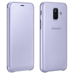 Samsung, Samsung Galaxy A6 Plus (2018) Flip Wallet Cover Tasche Violett (EF-WA605CVEGWW), Samsung - Wallet, Wallet Cover Galaxy A6 Plus, Grau
