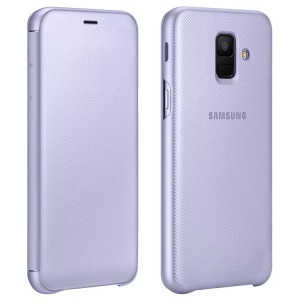 Samsung, Samsung Galaxy A6 Plus (2018) Flip Wallet Cover Tasche Violett (EF-WA605CVEGWW), Samsung - Wallet, Wallet Cover Galaxy A6 Plus, Grau