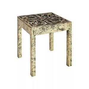 Beliani, Beistelltisch aus Mango Holz Retro PALASI Beistelltisch aus Mango Holz Retro PALASI, Beliani - Beistelltisch aus Mango Holz Retro PALASI, One Size, Gelbgold