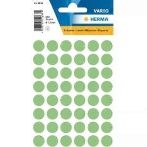 HERMA, HERMA Markierungspunkte 13mm 1865 grün 240 Stück, HERMA Markierungspunkte 13mm 1865 grün 240 Stück
