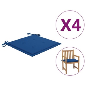 vidaXL, vidaXL Gartenstuhl-Sitzkissen 4 Stk. Königsblau 50x50x4 cm Stoff, vidaXL Gartenstuhl-Kissen 4 Stk. Königsblau 50x50x3 cm Oxford-Gewebe