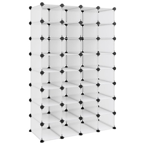 vidaXL, vidaXL Schuhregal Transparent 93x36,5x140 cm PP
