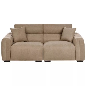 Beliani, Beliani - 3 Sitzer Sofa aus Stoff Skandinavisch FAUSKAN, One Size, Braun Medium