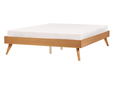 Beliani, Bett mit Lattenrost aus MDF-Platte Retro BERRIC Bett mit Lattenrost aus MDF-Platte Retro BERRIC