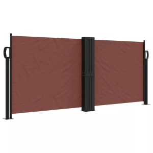 vidaXL, vidaXL Seitenmarkise Ausziehbar Braun 100x600 cm, vidaXL Seitenmarkise Ausziehbar Braun 100x600 cm