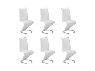 Vente-unique, Stuhl Freischwinger 6erSet Kunstleder TWIZY Stuhl Freischwinger 6erSet Kunstleder TWIZY, 