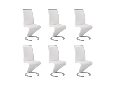 Vente-unique, Stuhl Freischwinger 6erSet Kunstleder TWIZY Stuhl Freischwinger 6erSet Kunstleder TWIZY, 