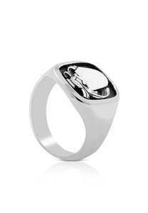MUAU Schmuck, Wappenring Silber 925 Damen Silber 63, MUAU Schmuck - Wappenring Silber 925, 63,