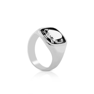 MUAU Schmuck, Wappenring Silber 925 Damen Silber 63, MUAU Schmuck - Wappenring Silber 925, 63,