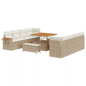 vidaXL, VidaXL - Garten-sofa poly-rattan, One Size, Beige, VidaXL - Garten-sofa poly-rattan, One Size, Beige