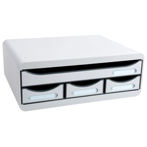 Exacompta, Exacompta Schubladenelement Toolbox, Exacompta Schubladenbox Toolbox mini 4 Schubladen, Grau