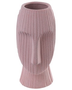 Beliani, Beliani Blumenvase Keramik rosa 24 cm PALLINI Vase, Beliani - Blumenvase aus Steinzeug Modern PALLINI, One Size, Dusty Rose