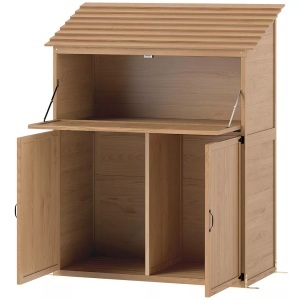 Northio, Northio - Gartenschrank Holz, Geräteschuppen mit Stufen-Pultdach Ablage klappbar Tisch Doppeltüren 110 x 54 x 136 cm, wetterfest Geräteschrank, Gerätehaus Gartenschuppen für Garten, Terrasse, Naturholz |, One Size, Northio - Gartenschrank Holz, Geräteschuppen mit Stufen-Pultdach Ablage klappbar Tisch Doppeltüren 110 x 54 x 136 cm, wetterfest Geräteschrank, Gerätehaus Gartenschuppen für Garten, Terrasse, Naturholz |, One Size