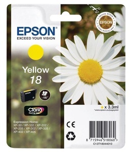 Epson, Epson T180440 yellow Tintenpatrone, Epson Tintenpatrone, gelb, T180440, (180 Seiten)