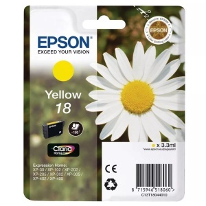 Epson, Epson T180440 yellow Tintenpatrone, Epson Tintenpatrone, gelb, T180440, (180 Seiten)