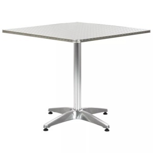 Diverse Hardware, Gartentisch Silbern 80 x 80 x 70 cm Aluminium