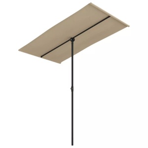Diverse Hardware, Sonnenschirm mit Aluminium-Mast 180 x 130 cm Taupe, vidaXL Sonnenschirm mit Aluminium-Mast 180x110 cm Taupe