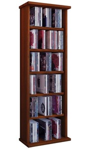 VCM, Holz CD DVD Stand Regal Schrank Aufbewahrung Standregal Ständer Vostan Holz CD DVD Stand Regal Schrank Aufbewahrung Standregal Ständer Vostan, VCM - CD Regal Holz | mit Platz für 150 CDs oder 65 DVDs 36-Videos Maße: H. 92 x B. 31 T. 18 cm elegantes DVD stehend Blu ray, One Size, Kern-Nussbaum