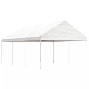 vidaXL, vidaXL Pavillon mit Dach Weiß 6,69 x 4,08 x 3,22 m Polyethylen, vidaXL Pavillon mit Dach Weiß 6,69 x 4,08 x 3,22 m Polyethylen