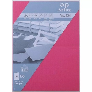 Artoz, ARTOZ Karten 1001 E6 107372264 220g. fuchsia 5 Blatt, ARTOZ Karten 1001 E6 107372264 220g. fuchsia 5 Blatt