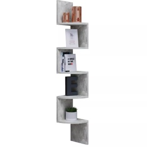 VCM, Holz Stand Regal CD DVD Aufbewahrung Deko Wandregal Eckregal Mintis Holz Stand Regal CD DVD Aufbewahrung Deko Wandregal Eckregal Mintis, VCM - Holzregal hängend | platzsparendes Regal Maße: H. 123 x B. 20 T. cm Elegantes Aufbewahrungsregal Bücherregal Wandregal -, One Size, Beton-Optik