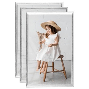 vidaXL, vidaXL Bilderrahmen Collage 3 Stk. für Tisch Silbern 10x15 cm MDF, 