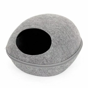 eStore, eStore HooPet Katzenbett mit Kissen, grau, eStore - HooPet Katzenbett mit Kissen, Grau, 50 CM