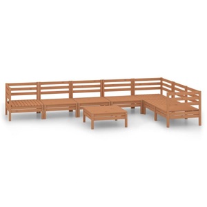 vidaXL, vidaXL 8-tlg. Garten-Lounge-Set Massivholz Kiefer Honigbraun