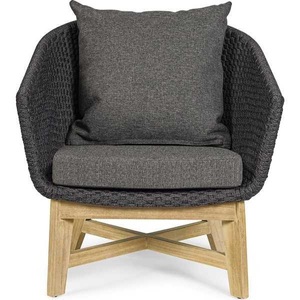 mutoni Garten Deluxe, Gartensessel Coachella mit Kissen anthrazit, Gartensessel Coachella mit Kissen anthrazit