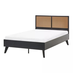 Beliani, Beliani - Bett mit Lattenrost aus Faserplatte MONPAZIER, 120X200CM, Schwarz
