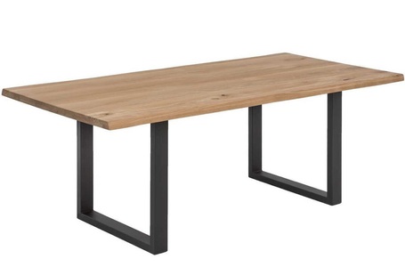 mutoni living, Esstisch Unique Wildeiche schwarz 160x90, Esstisch Unikat Wildeiche schwarz 160x90