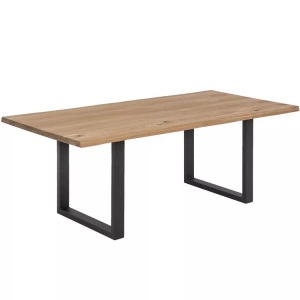 mutoni living, Esstisch Unique Wildeiche schwarz 160x90, Esstisch Unikat Wildeiche schwarz 160x90