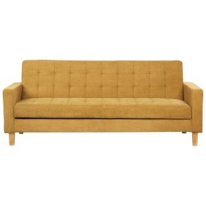 Beliani, Schlafcouch aus Polyester Modern VEHKOO Schlafcouch aus Polyester Modern VEHKOO, Beliani - Schlafsofa aus Polyester Retro VEHKOO, One Size, Gelb Orangé