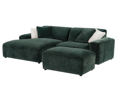 Maison Céphy, Ecksofa & Hocker - Ecke links - Cord - Tannengrün - TIRONO von Ecksofa & Hocker - Ecke links - Cord - Tannengrün - TIRONO von Maison Céphy
