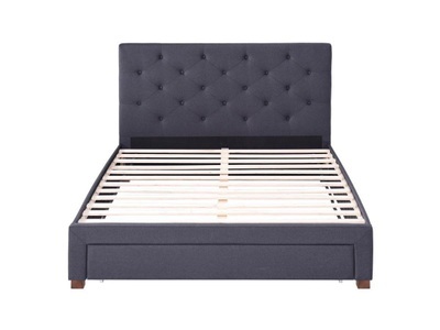 Vente-unique, Bett mit Stauraum Kopfteil Stoff AGOSTINO Bett mit Stauraum Kopfteil Stoff AGOSTINO, 